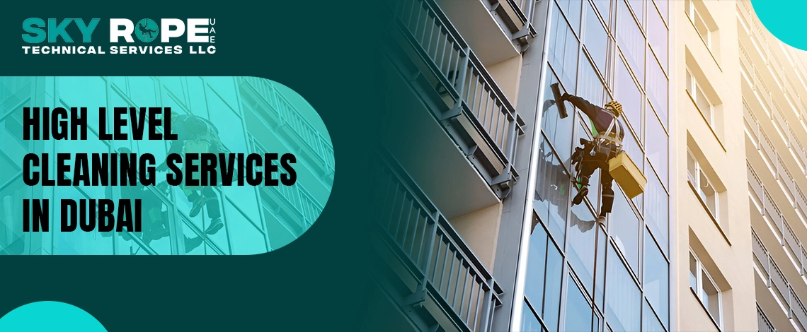 Rope access painting services on high-rise commercial building